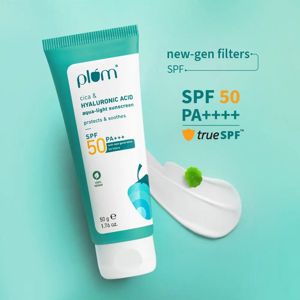 Plum Goodness Cica & Hyaluronic Aqua Sunscreen Spf50