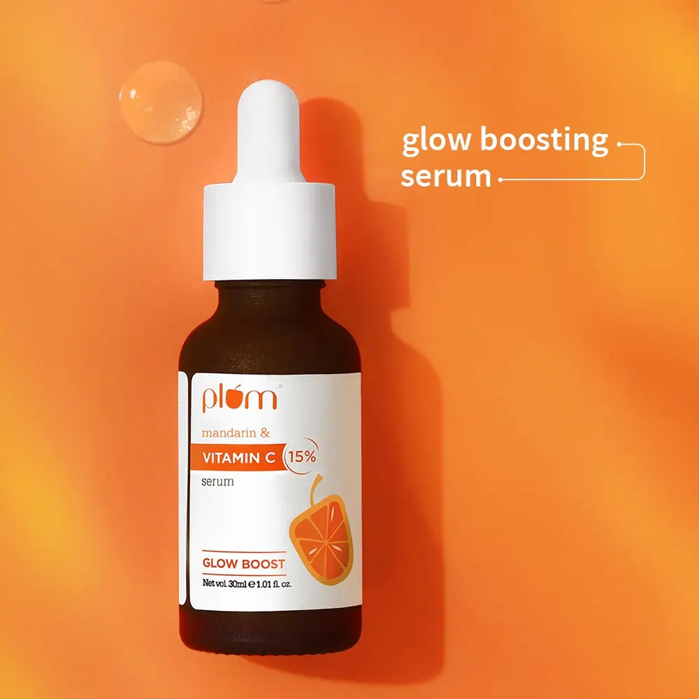 Plum Goodness Mandarin & 15% Vitamin C Serum Glow Boost 