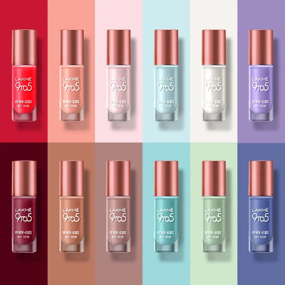 Lakme 9to5 Primer+Gloss Nail Polish 