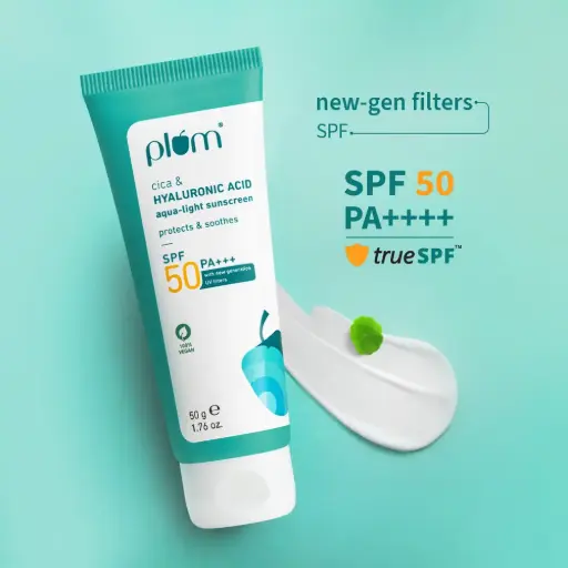 Plum Goodness Cica & Hyaluronic Aqua Sunscreen Spf50
