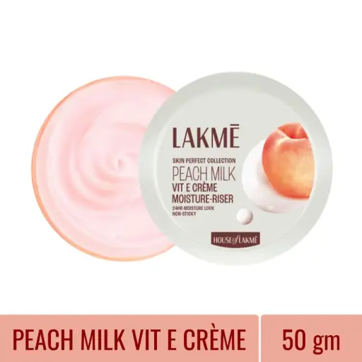 Lakme Peach Milk Round Moisturiser 2% Pro Ceramide & Peptide