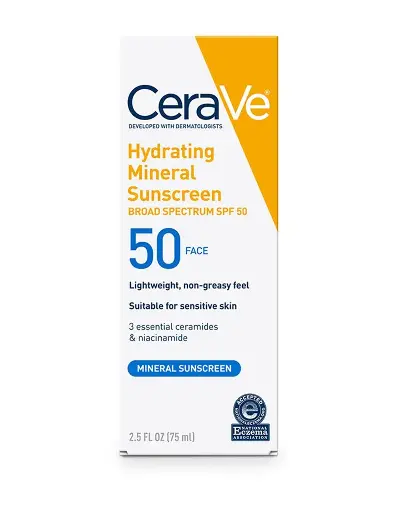 [514959] Cerave Hydrating Mineral Sunscreen SPF 50 
